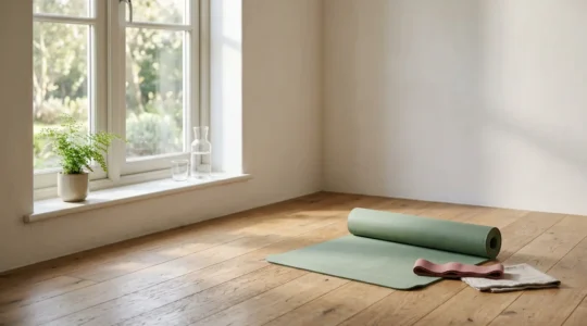 Natural postpartum wellness scene depicting maternal recovery and strength