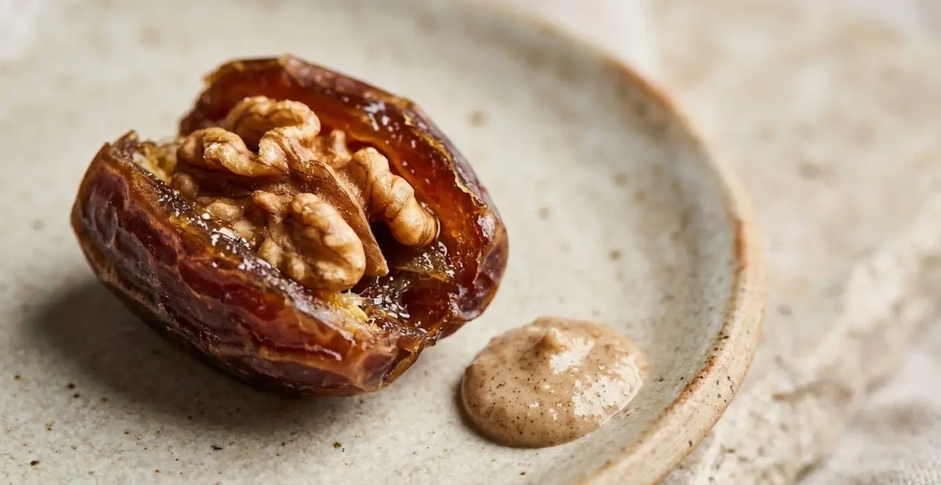 Close-up of naturally sweet food paired with protein and healthy fats for blood sugar stability